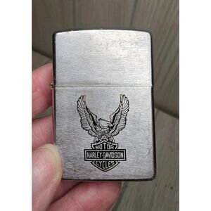 VINTAGE 1991 RETIRED ZIPPO Harley Davidson MotorCycles Classic Eagle Logo